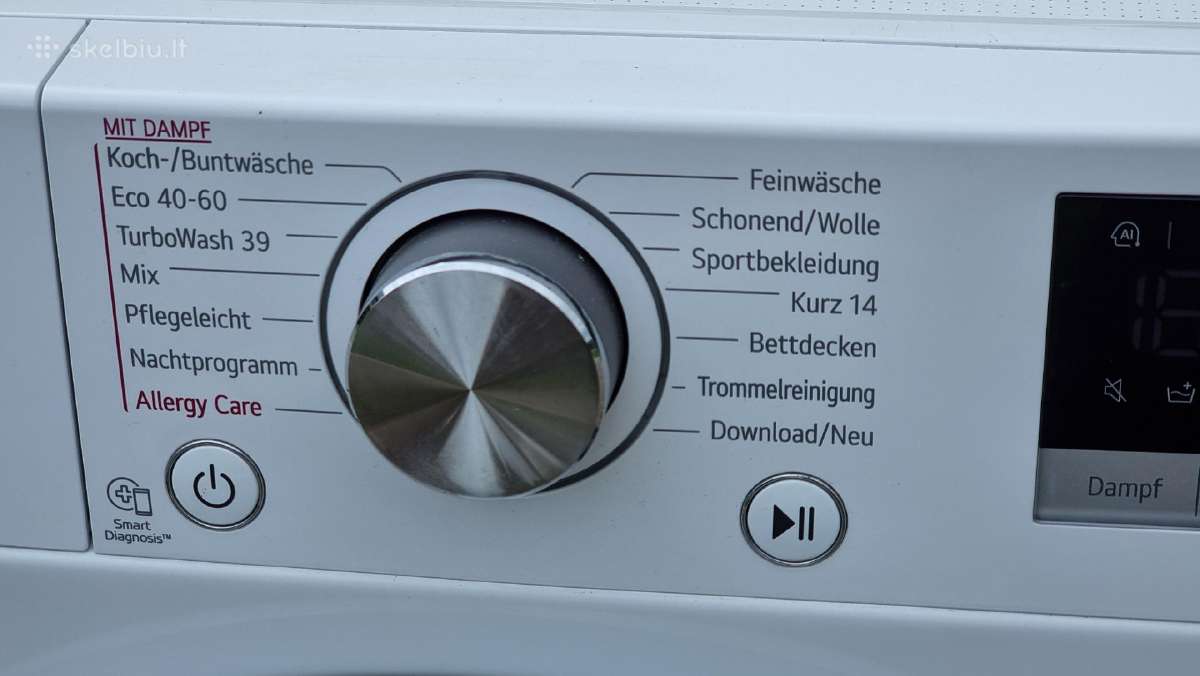 LG F4wv708p1e , 8 kg + garantija - nuotraukos Nr. 14