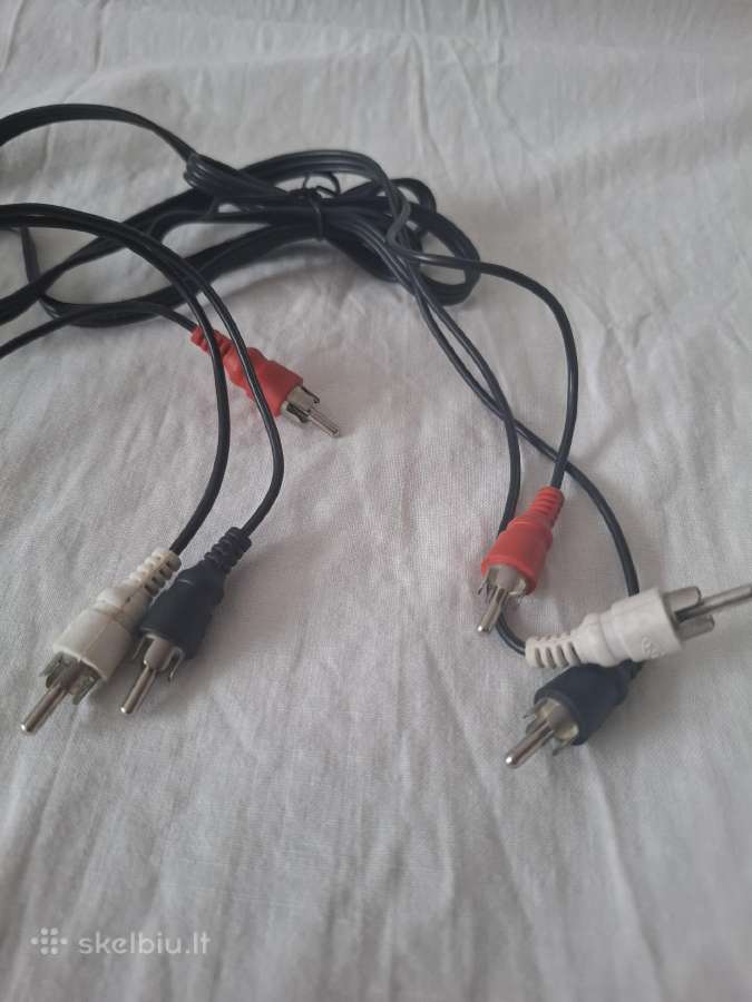 3x Rca į 3x Rca laidas "tulpės"