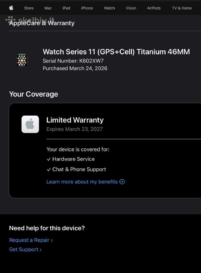 Apple Watch 11 46mm Slate Titanium + Milanese - nuotraukos Nr. 10