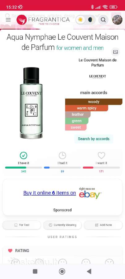 Le Couvent Des Minimes Aqua nymphae 50 ml, unisex - nuotraukos Nr. 6