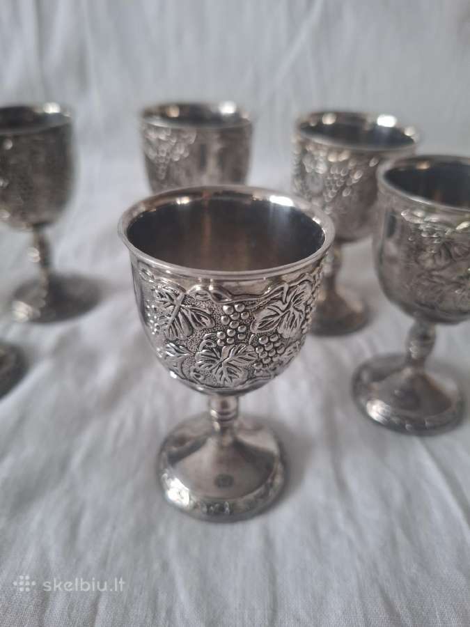 Metalinių taurelių komplektas (6 vnt.) - nuotraukos Nr. 2