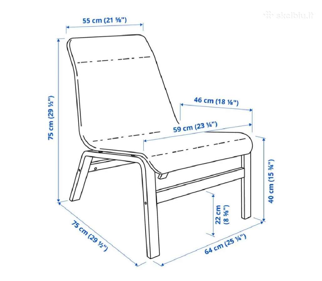 Ikea Nolmyra juoda kėdė - nuotraukos Nr. 3