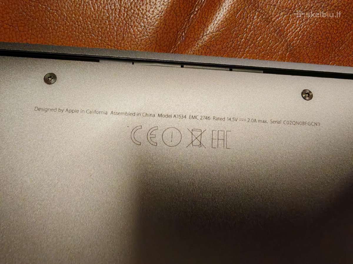 MacBook Core M (12" early 2015) A1534 , 8gb 256gb - nuotraukos Nr. 4
