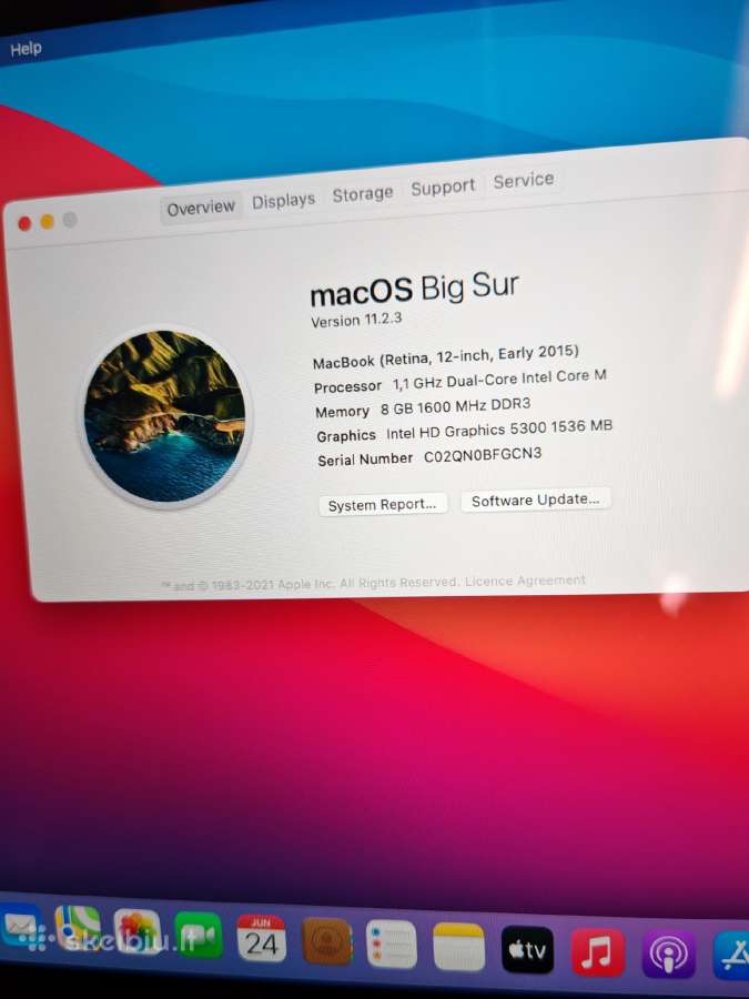 MacBook Core M (12" early 2015) A1534 , 8gb 256gb - nuotraukos Nr. 5