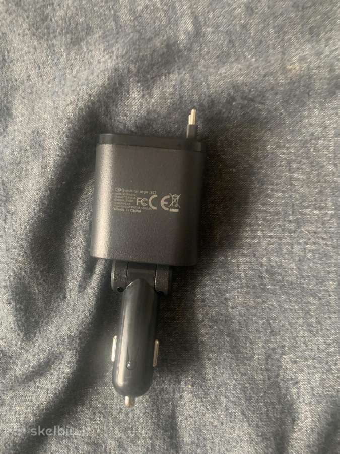 Automobilinis Usb-c įkroviklis 4 jungčių + įtampos