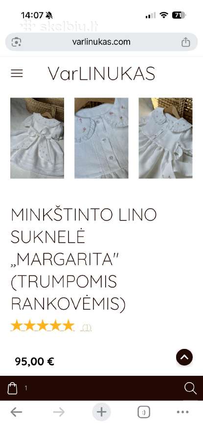 Minkštinto lino suknelė “margarita iš Varlinukas - nuotraukos Nr. 6