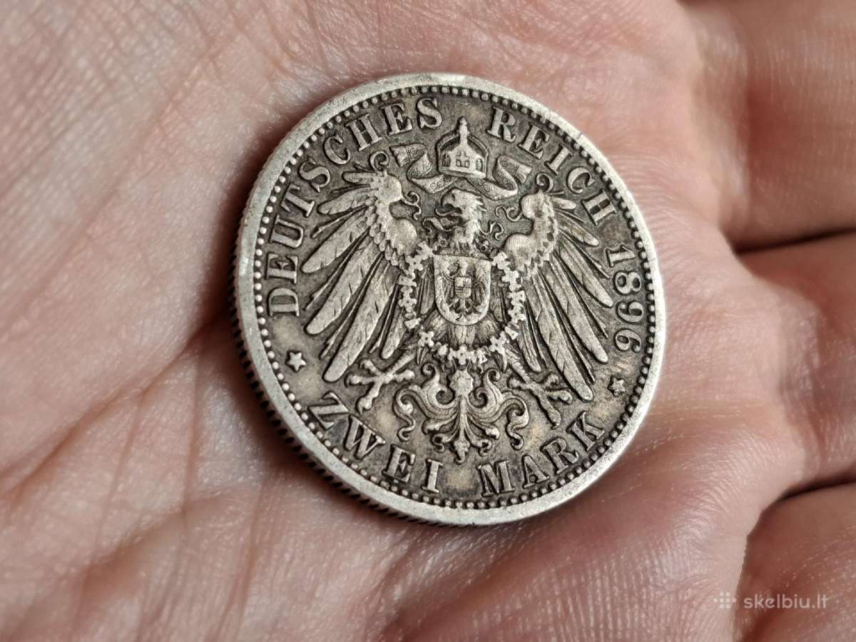 Viurtembergas 2 mark 1896 sidabras
