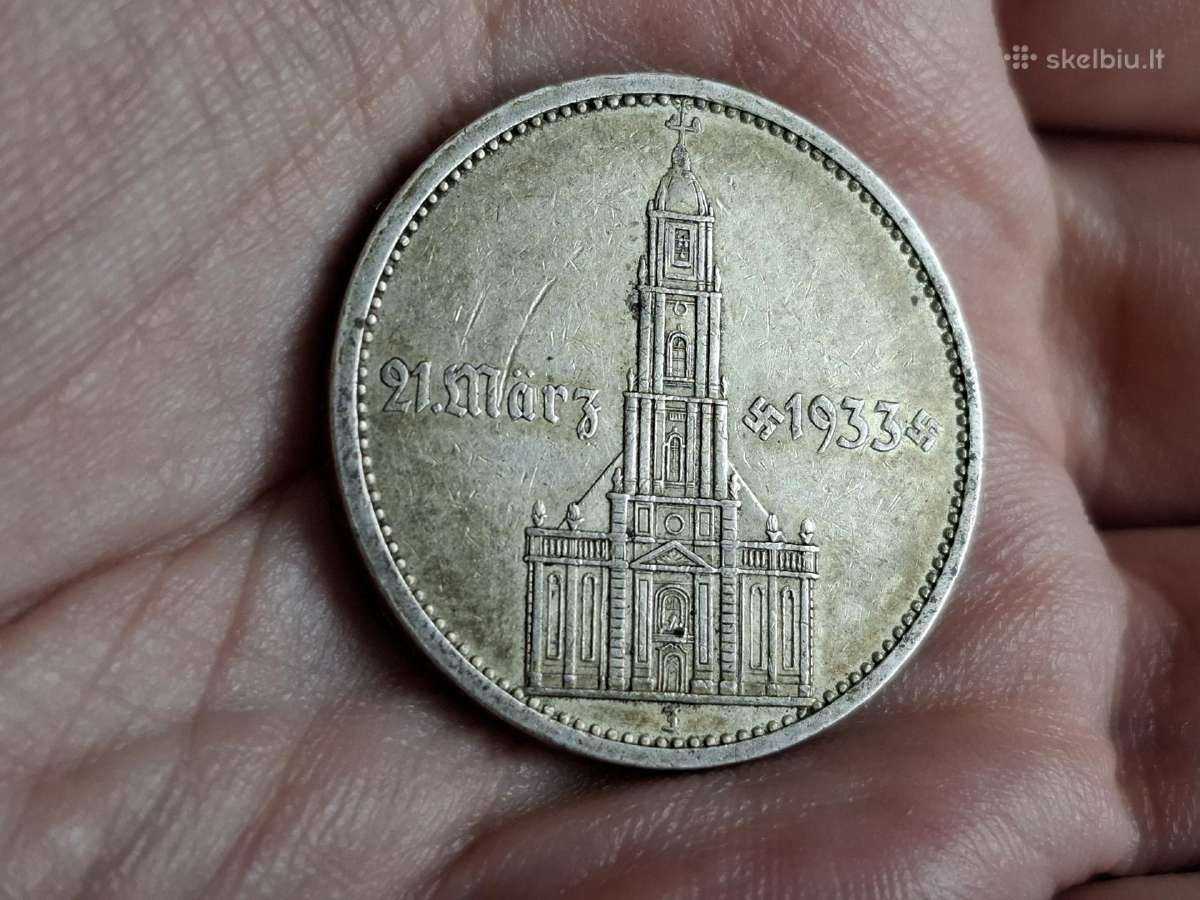 Vokietija 5 mark 1934 sidabras proginė - nuotraukos Nr. 2