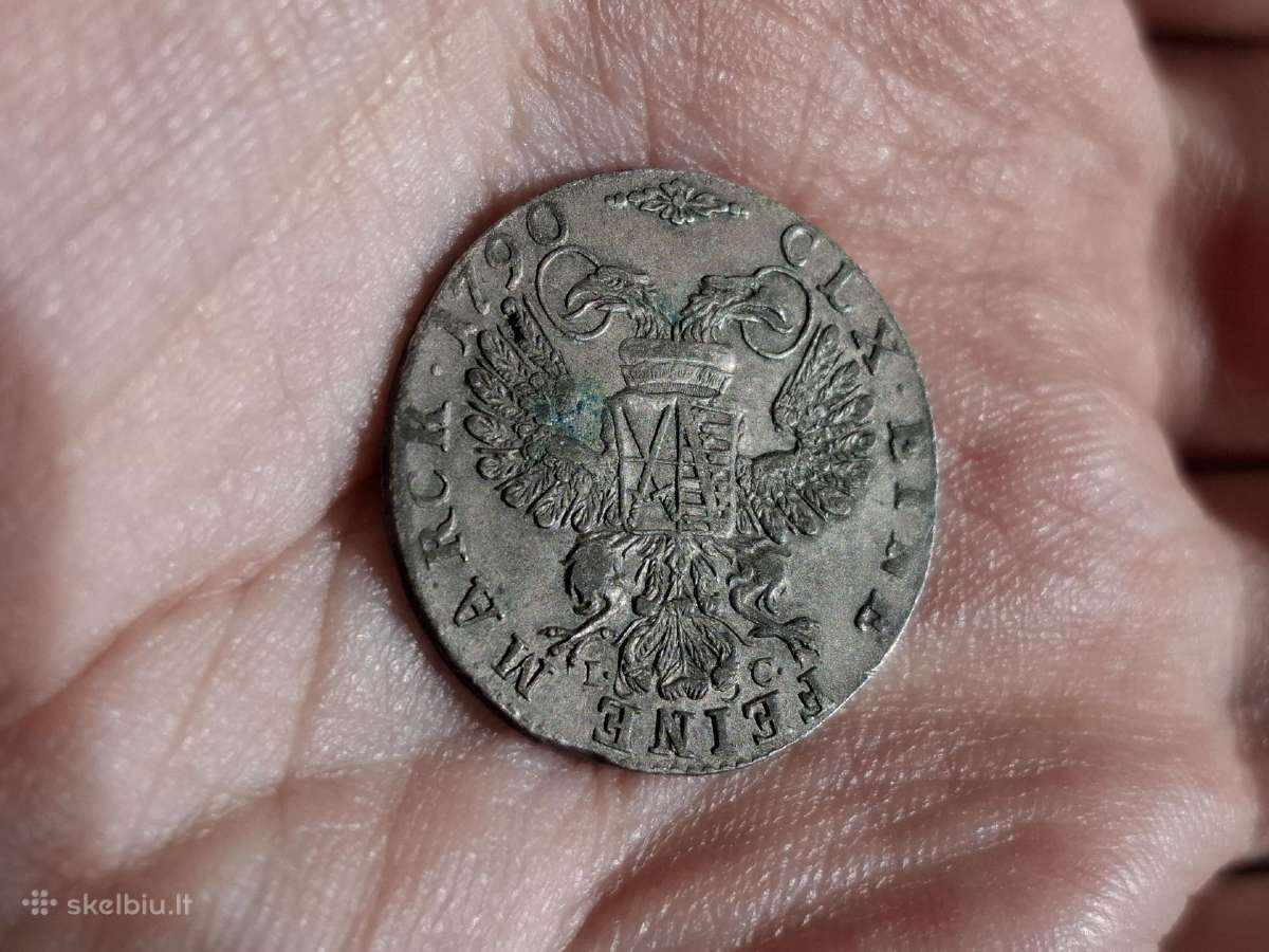 Saksonija 1/12 talerio 1790 sidabras