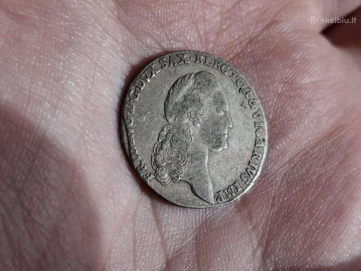 Saksonija 1/12 talerio 1790 sidabras - nuotraukos Nr. 2