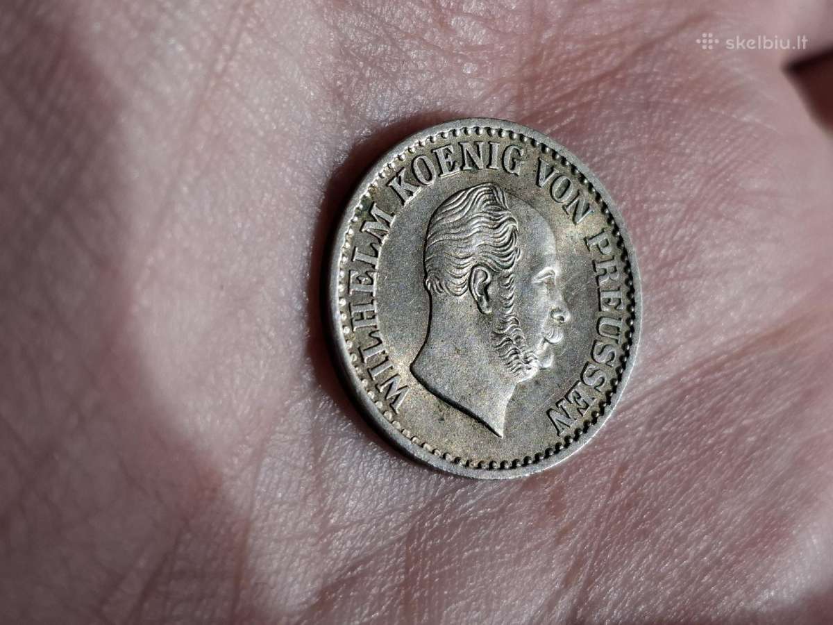 Prūsija 1 groschen 1872 sidabras - nuotraukos Nr. 2