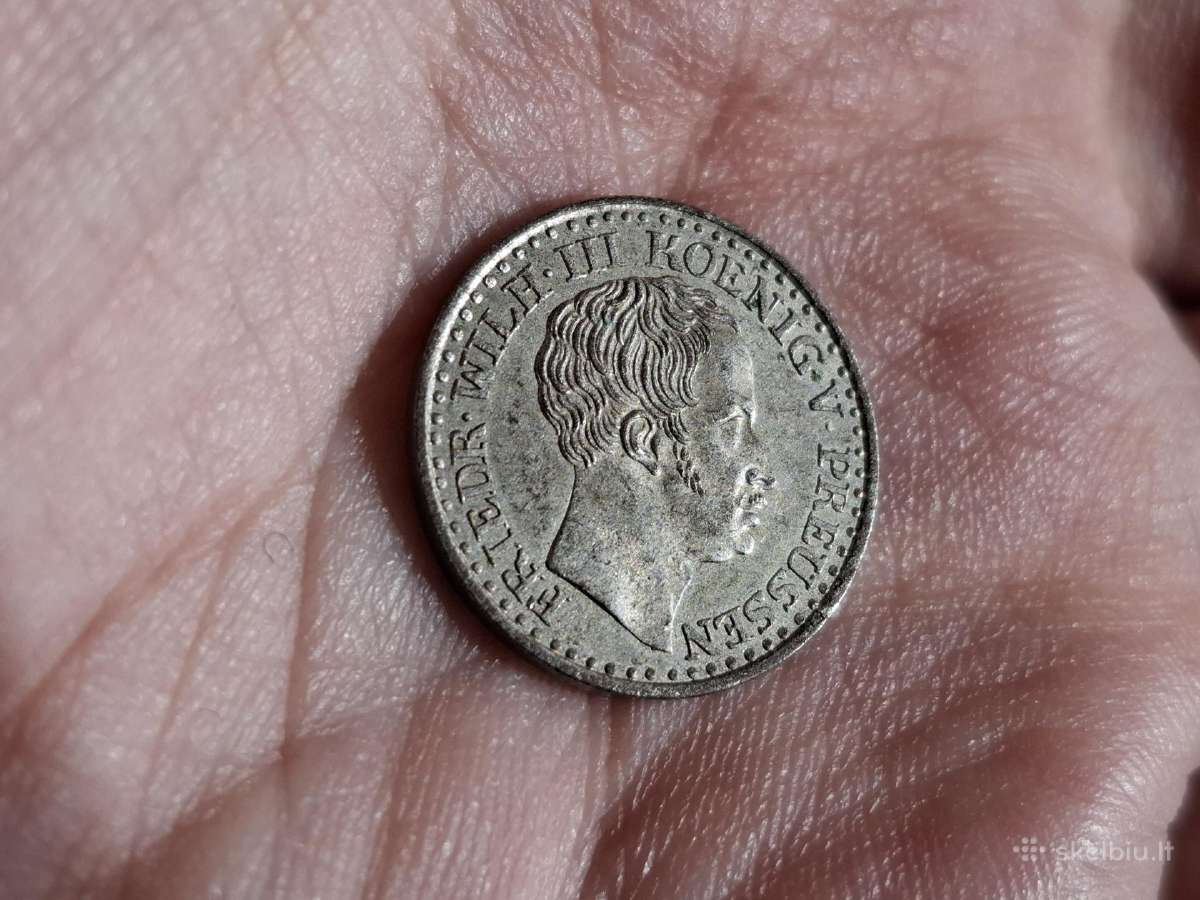Prūsija 1 groschen 1836 sidabras - nuotraukos Nr. 2
