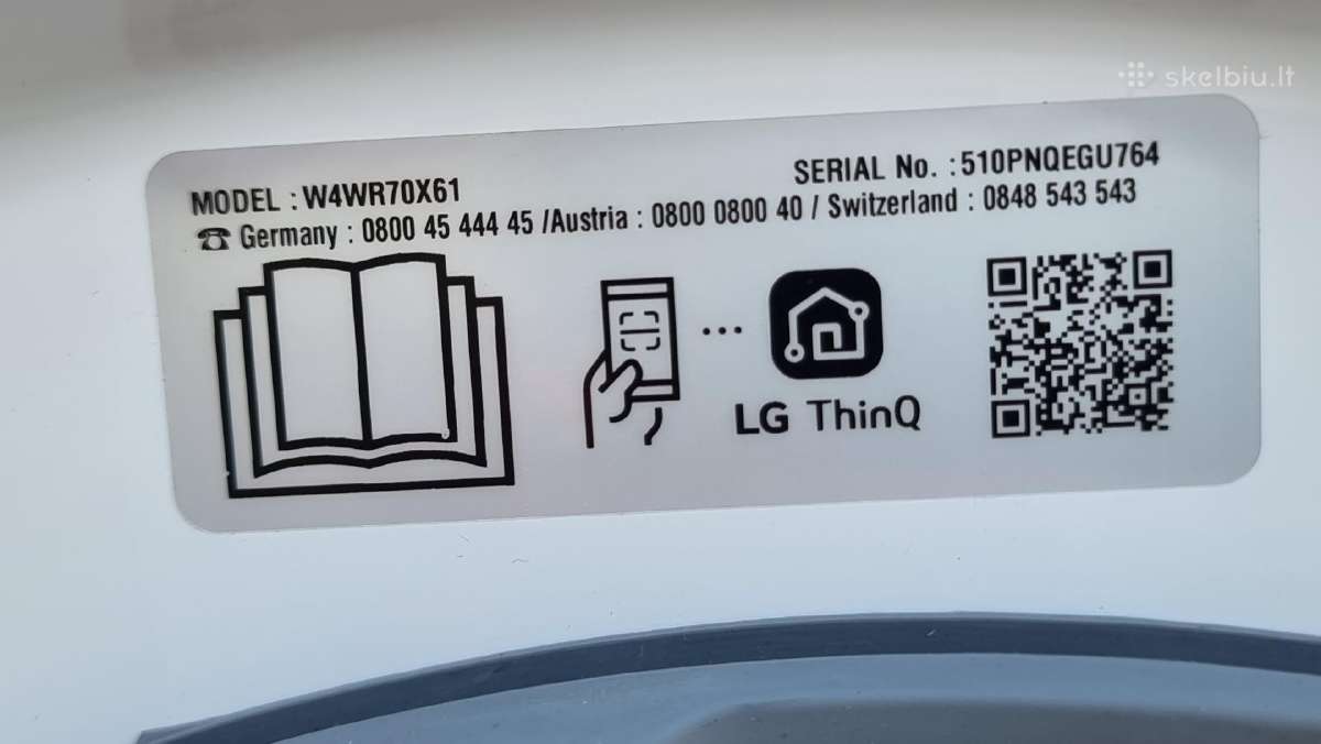 Nauja LG W4wr70x61 su džiovinimu+ garantija - nuotraukos Nr. 15