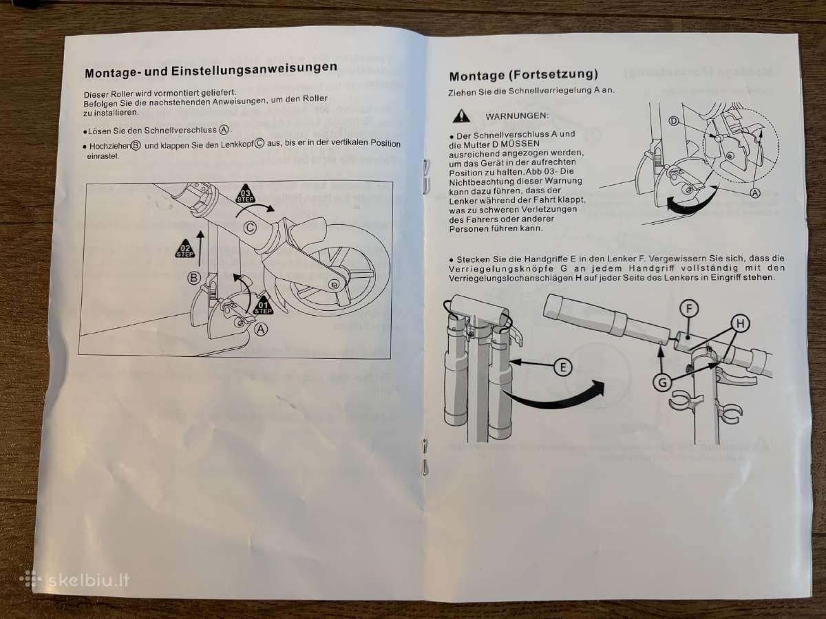 Naujas sulankstomas paspirtukas Homcom - nuotraukos Nr. 6