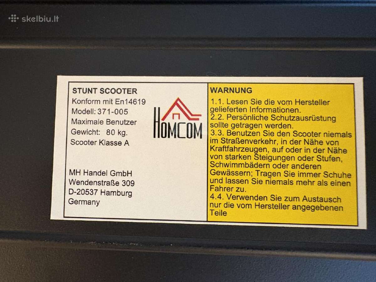 Naujas sulankstomas paspirtukas Homcom - nuotraukos Nr. 4