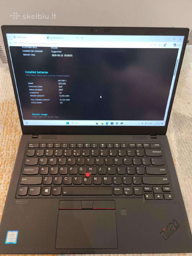 X1 carbon gen 7 16gb RAM i7-8650u - nuotraukos Nr. 4