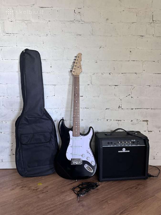Elektrinė gitara su rinkiniu