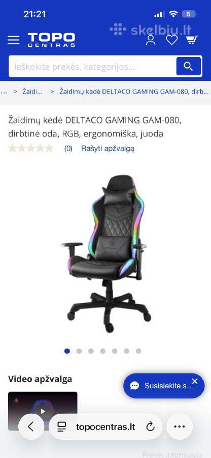 Deltaco gaming chair - nuotraukos Nr. 4