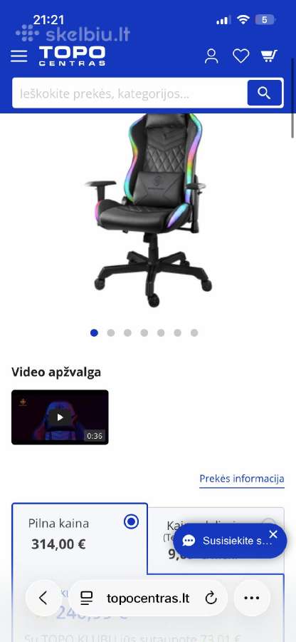 Deltaco gaming chair - nuotraukos Nr. 5