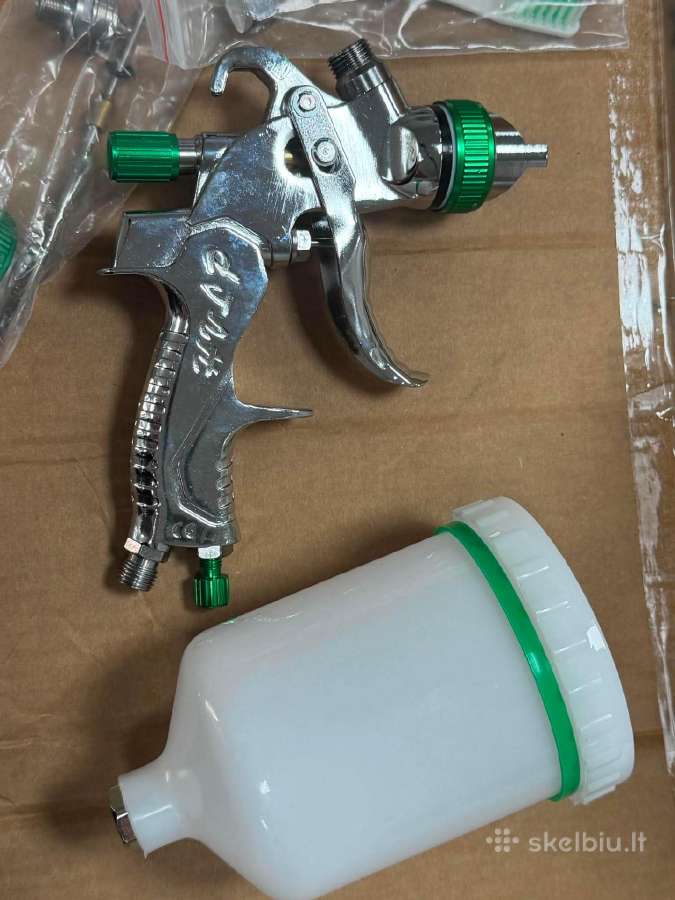 Dažymo pistoletas Hvlp su 600 ml bakeliu – Naujas - nuotraukos Nr. 3