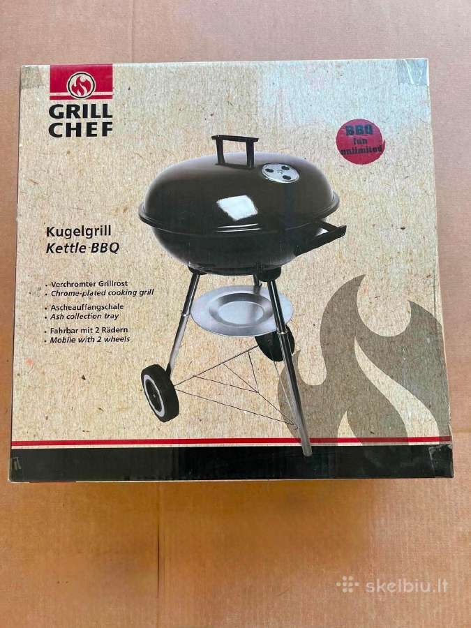 Grill Chef Kettle Bbq anglinis grilis su dangčiu