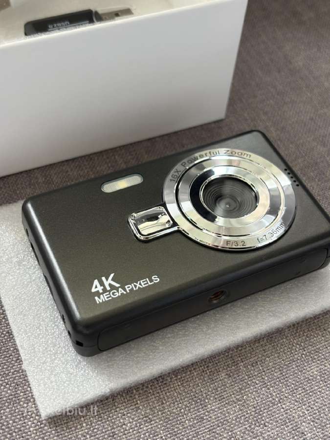 Y2k retro fotoaparatas su 8 GB juodas - nuotraukos Nr. 5