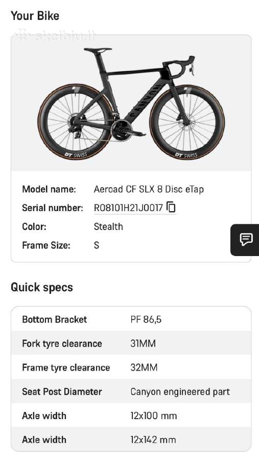 Canyon Aeroad CF SLX 8 Disc etap AXS