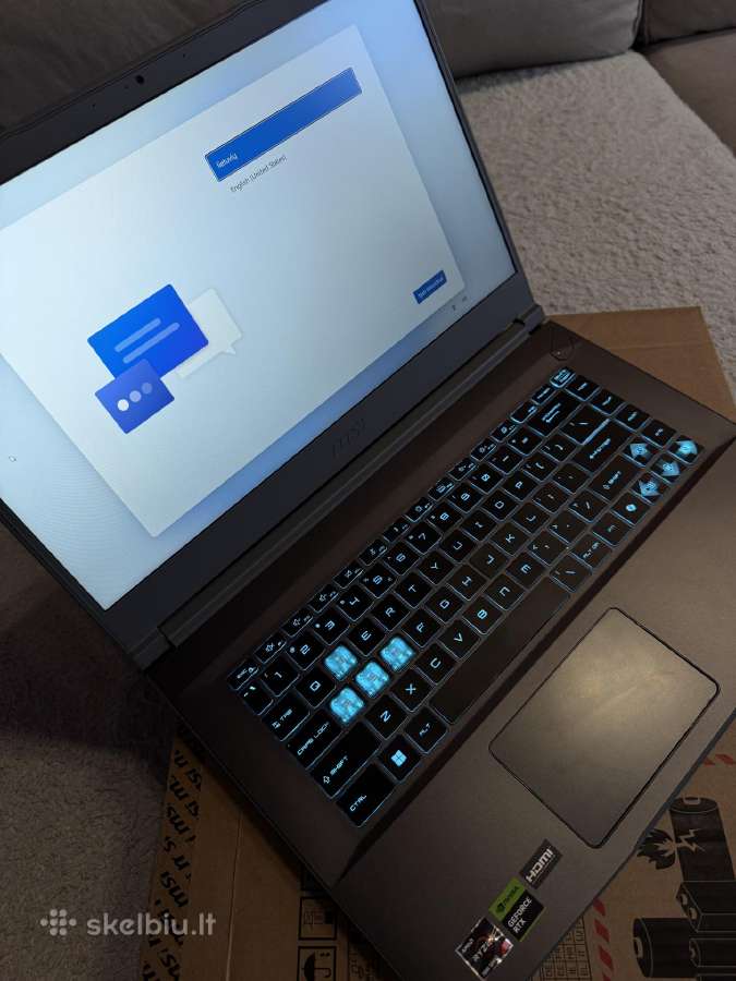 Msi thin a15 b7uc 15.6 kompiuteris. - nuotraukos Nr. 4