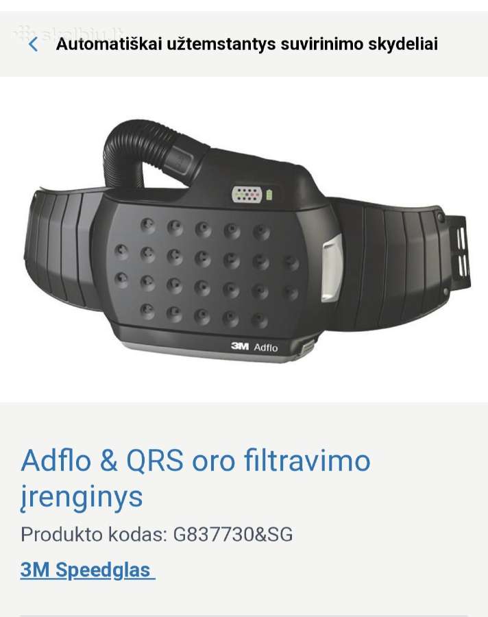 Suvirintojo oro filtras