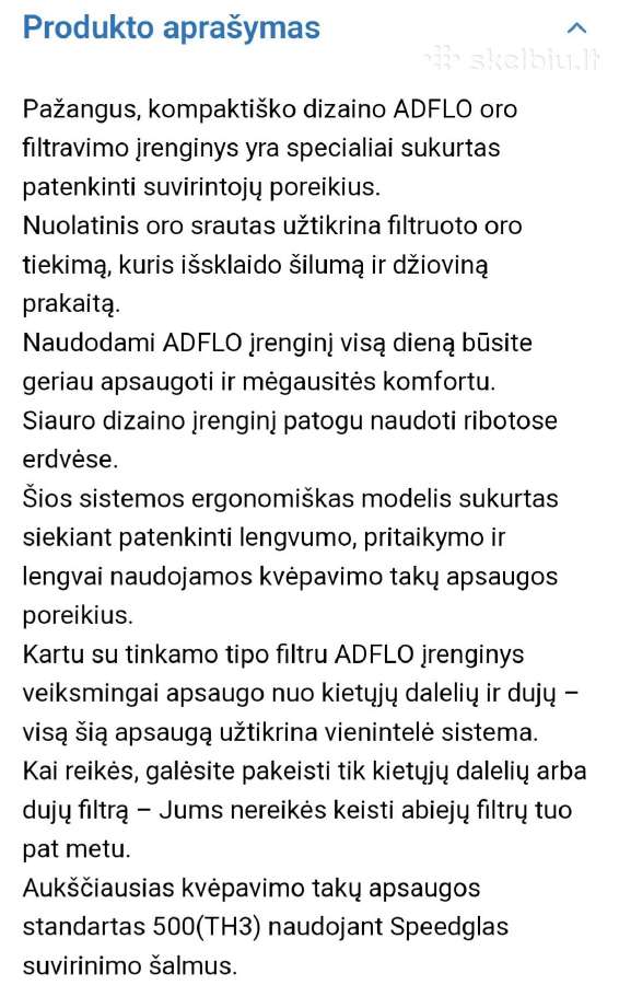 Suvirintojo oro filtras - nuotraukos Nr. 8