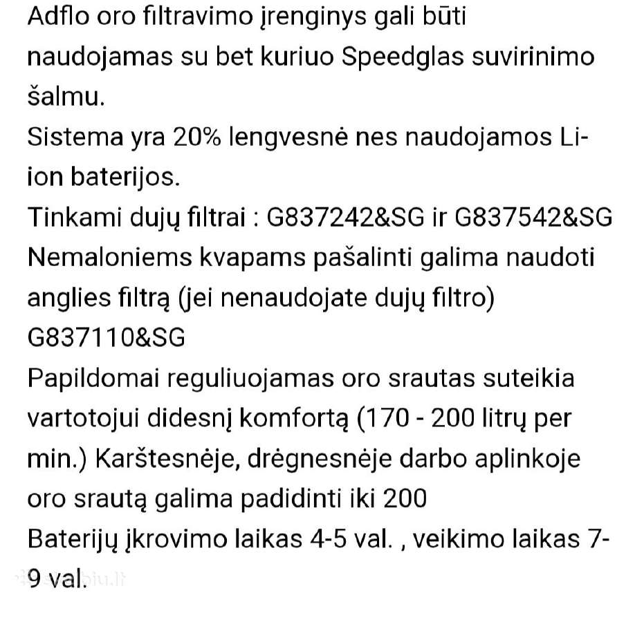 Suvirintojo oro filtras - nuotraukos Nr. 9