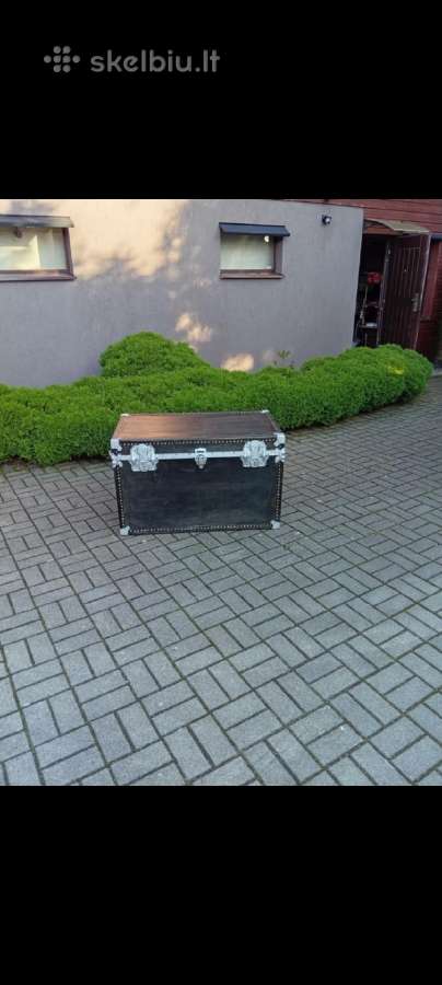 Senovinė atrestauruota graži didelė sunki skrynia - nuotraukos Nr. 4