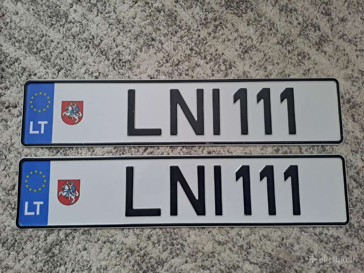 Valstybiniai numeriai Lni111