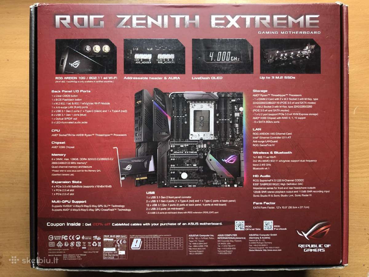 Rog Zenith extreme + Cpu - nuotraukos Nr. 10