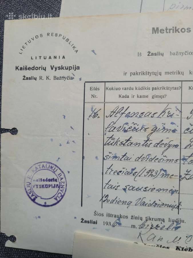 Antikvariniai dokumentai - nuotraukos Nr. 5
