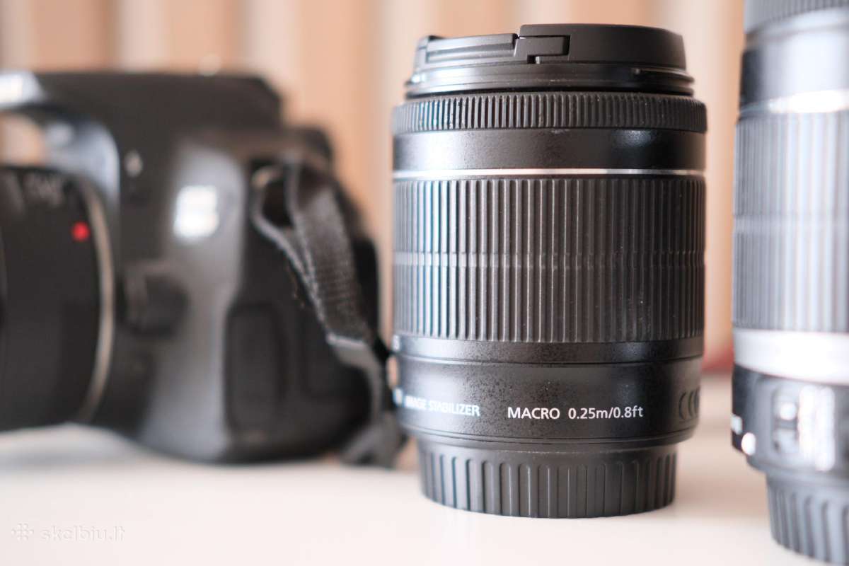 Canon EOS 700d + 3 objektyvai + 2 baterijos - nuotraukos Nr. 4
