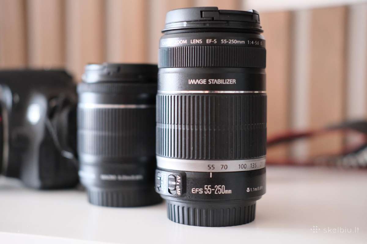 Canon EOS 700d + 3 objektyvai + 2 baterijos - nuotraukos Nr. 3