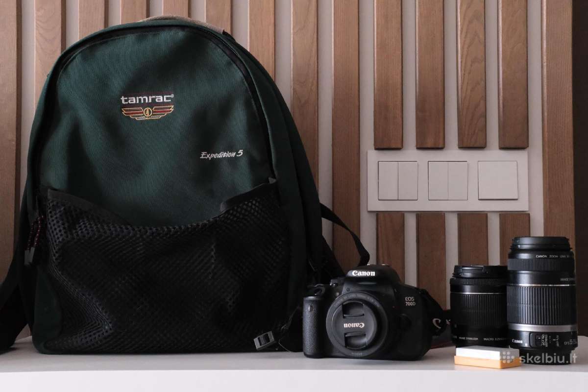 Canon EOS 700d + 3 objektyvai + 2 baterijos - nuotraukos Nr. 8
