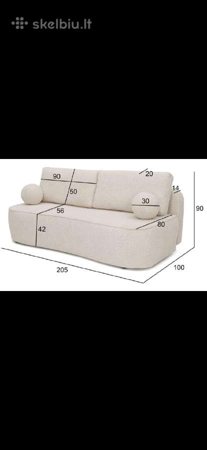 Nauja moderni Sofa su miegama dalimi. - nuotraukos Nr. 4