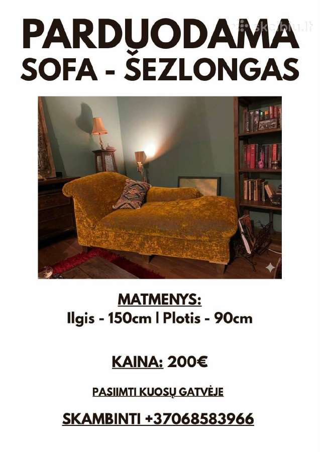 Sofa šezlongas - nuotraukos Nr. 2