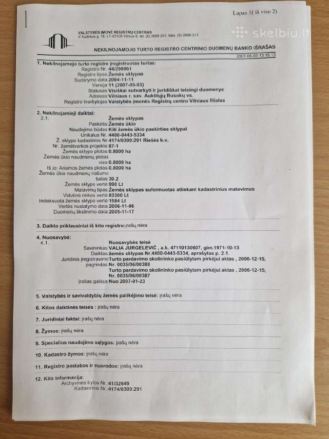 Parduodu Aukštųjų Rusokų sklypą. - nuotraukos Nr. 3