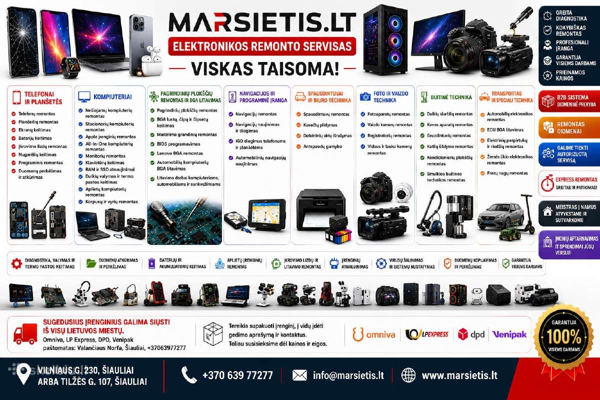 – elektronikos remontas