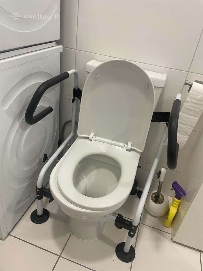 Tualeto atraminis rėmas su porankiais senjorams /