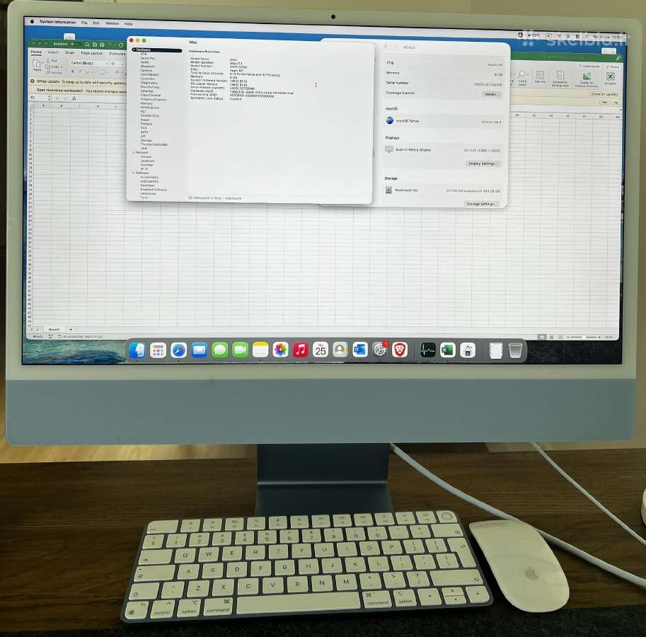 iMac 24 M1 (2021), mėlynas, 8/512