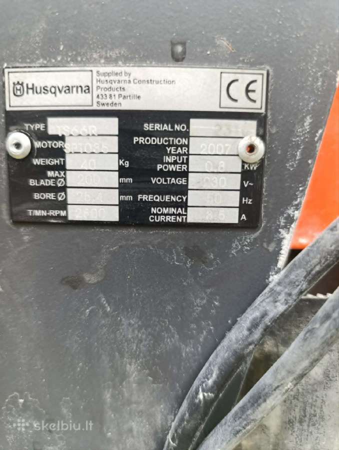 Plytelių pjovimo staklės Husqvarna Ts 66 R - nuotraukos Nr. 2