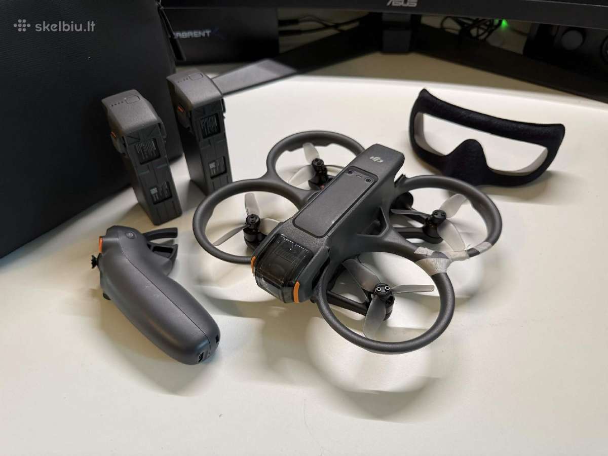 Dji Avata 2 (su 2 metų Dji care) ir jo priedai