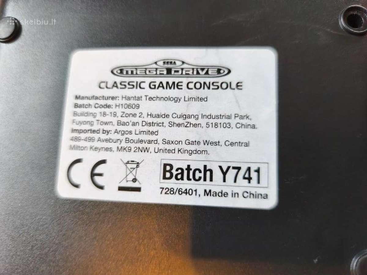 Atgamea Sega Mega Drive Classic Games komsole - nuotraukos Nr. 3