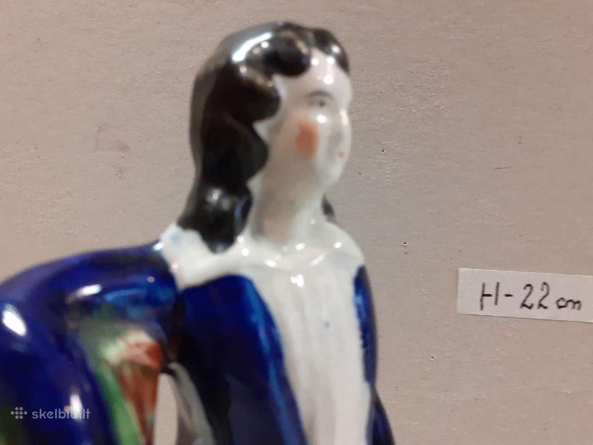 Antikvarinė „staffordshire“ Xixa, statulėlė - nuotraukos Nr. 3