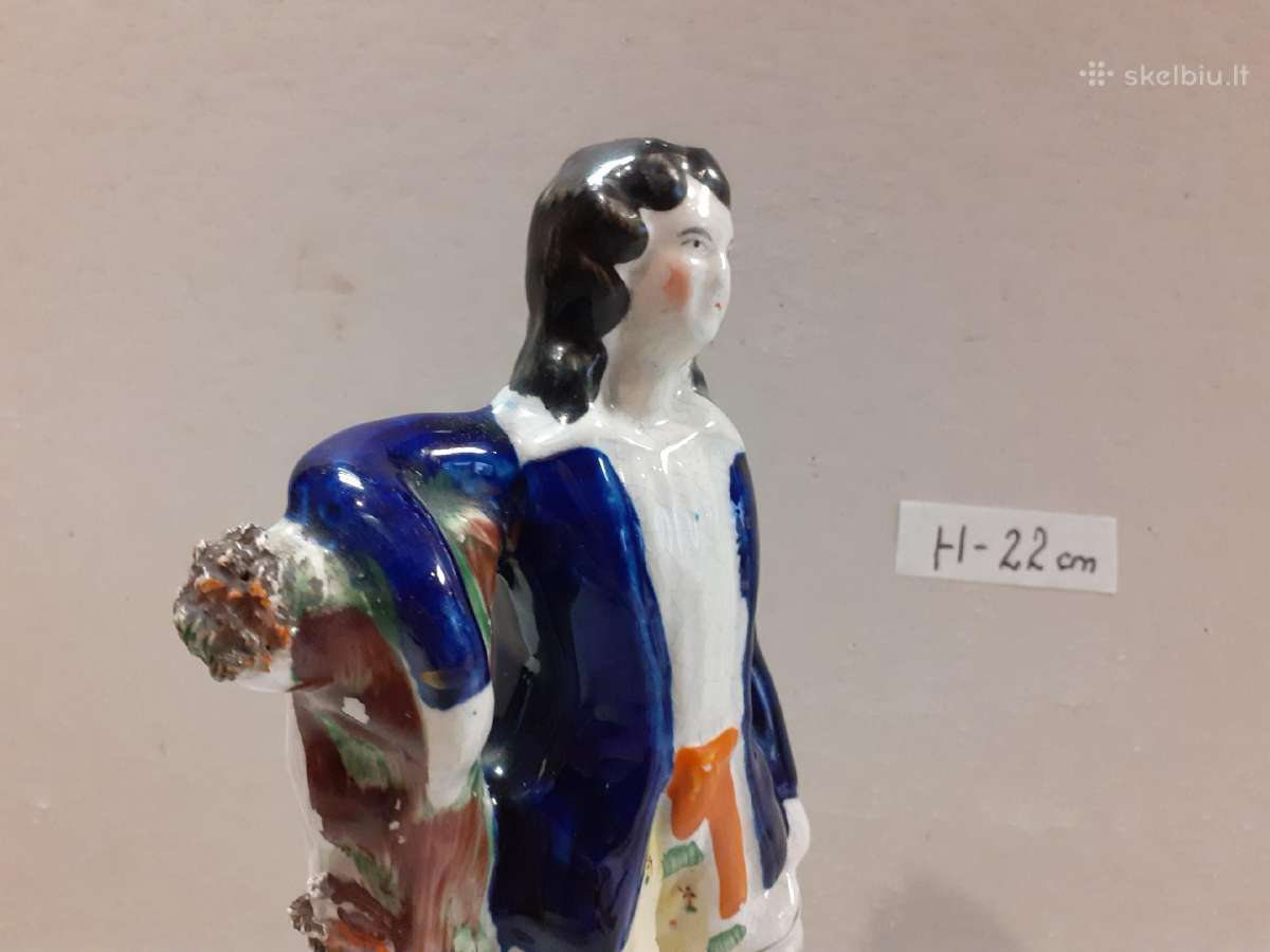 Antikvarinė „staffordshire“ Xixa, statulėlė - nuotraukos Nr. 7