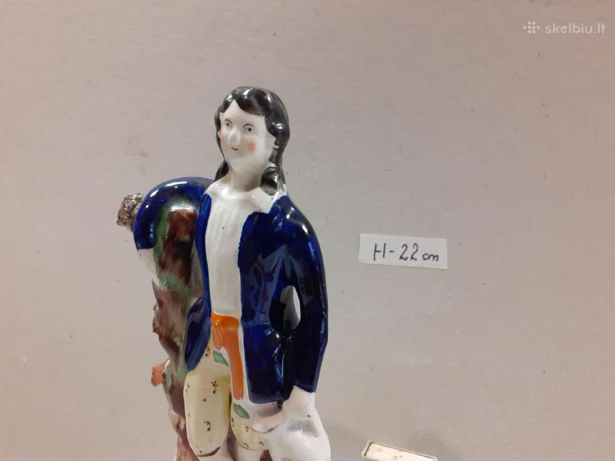 Antikvarinė „staffordshire“ Xixa, statulėlė - nuotraukos Nr. 8